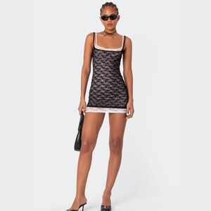 Edikted Vivian Layered Lace Mini Dress